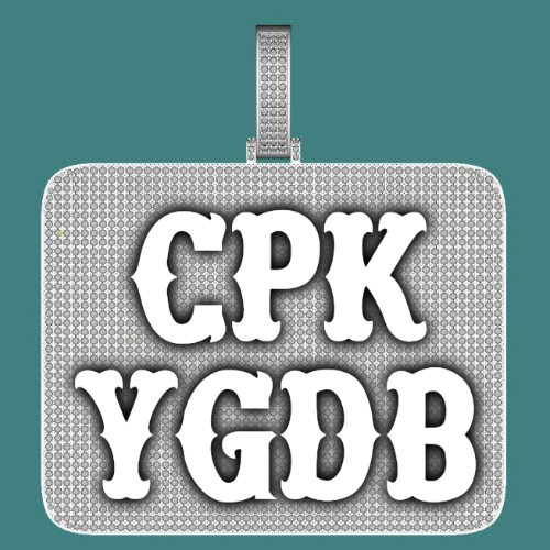 CUSTOM LETTER NECKLACE 3D BIG SQUARE