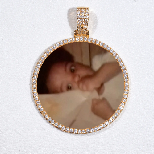 MEDIUM 3D CIRCLE CUSTOM PICTURE PENDANT
