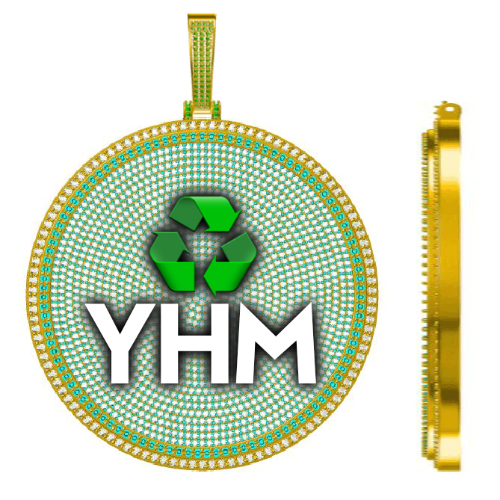 CUSTOM LETTER NECKLACE 3D BIG DISC