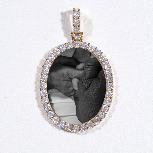 3D Oval Custom Picture Pendant