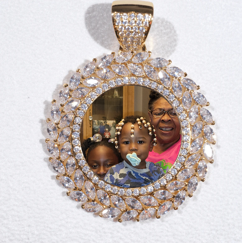 Large 3D Wheat Ear Custom Picture Pendant