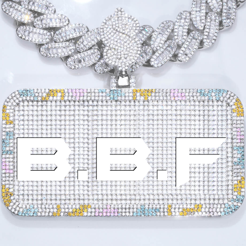CUSTOM LETTER NECKLACE 3D COLORFUL SQUARE