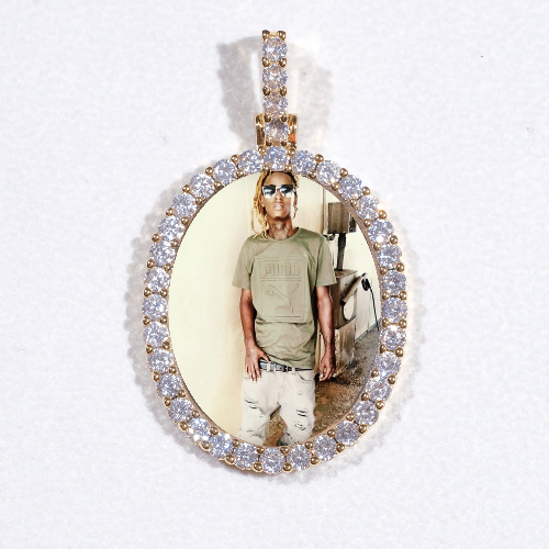 3D Oval Custom Picture Pendant