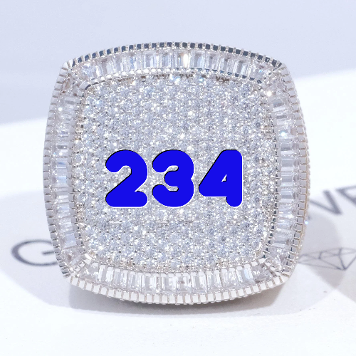 CUSTOM LETTER 3D ICED RING