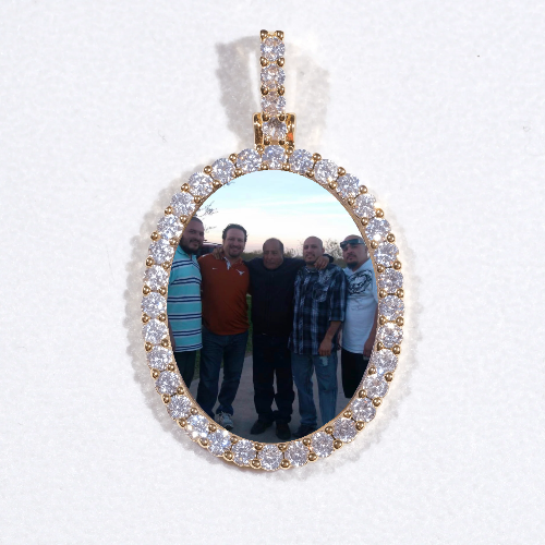 3D Oval Custom Picture Pendant