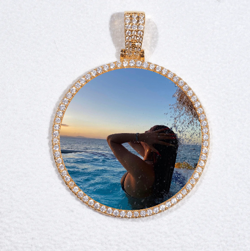 MEDIUM 3D CIRCLE CUSTOM PICTURE PENDANT