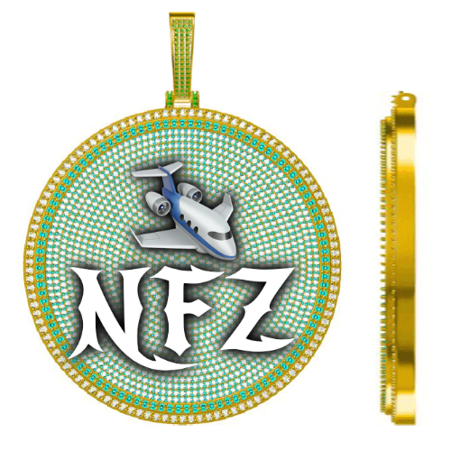 CUSTOM LETTER NECKLACE 3D BIG DISC