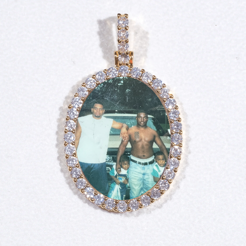 3D Oval Custom Picture Pendant