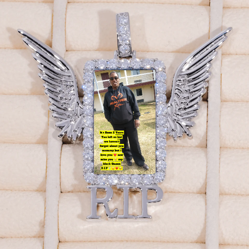 RIP WING 3D CUSTOM PICTURE PENDANT