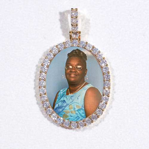 3D Oval Custom Picture Pendant