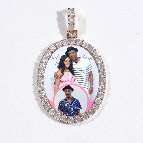 3D Oval Custom Picture Pendant