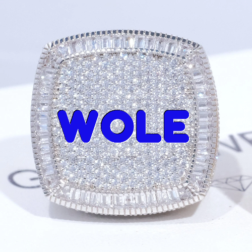 CUSTOM LETTER 3D ICED RING