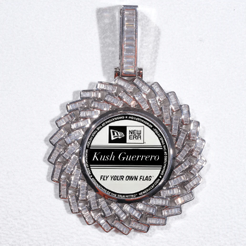 Large 3D Baguette Custom Picture Pendant