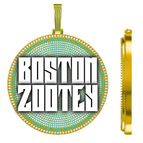 CUSTOM LETTER NECKLACE 3D BIG DISC
