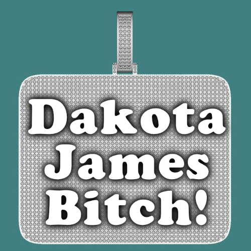 CUSTOM LETTER NECKLACE 3D BIG SQUARE