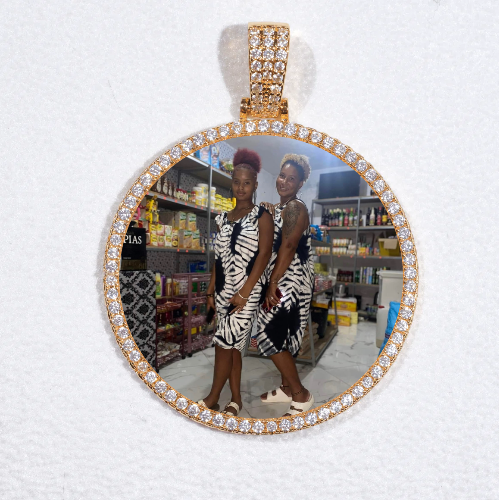 MEDIUM 3D CIRCLE CUSTOM PICTURE PENDANT