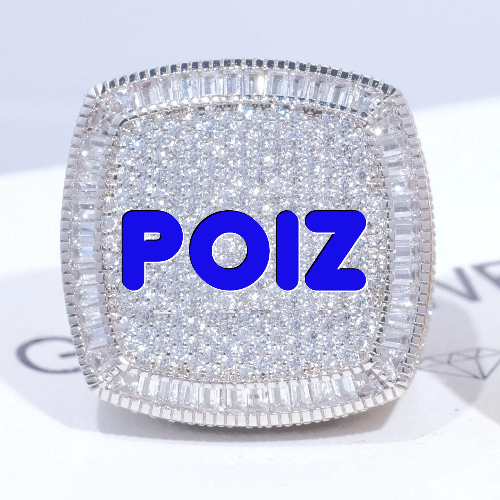 CUSTOM LETTER 3D ICED RING