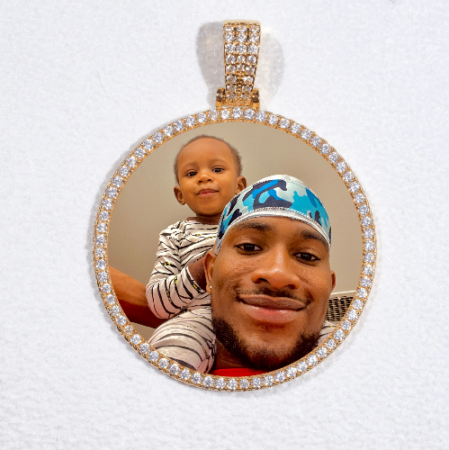MEDIUM 3D CIRCLE CUSTOM PICTURE PENDANT