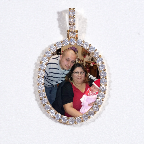 3D Oval Custom Picture Pendant