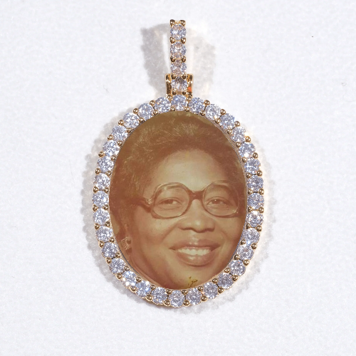 3D Oval Custom Picture Pendant