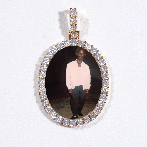 3D Oval Custom Picture Pendant