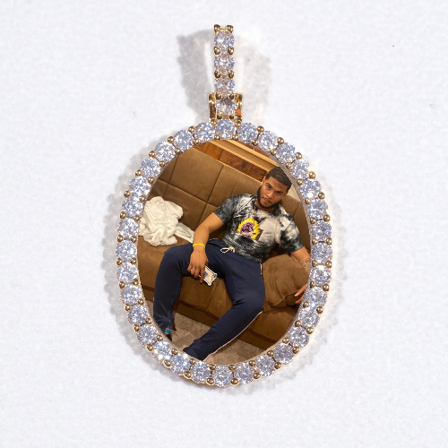 3D Oval Custom Picture Pendant