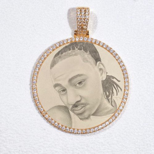MEDIUM 3D CIRCLE CUSTOM PICTURE PENDANT
