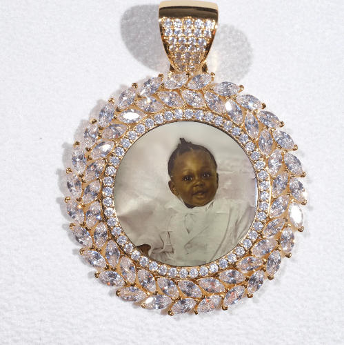 Large 3D Wheat Ear Custom Picture Pendant