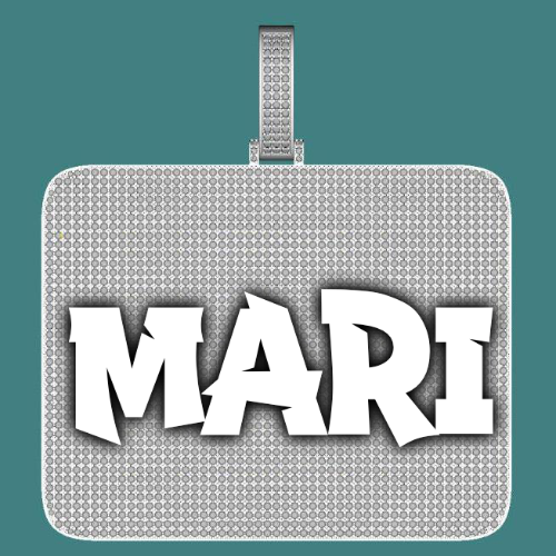 CUSTOM LETTER NECKLACE 3D BIG SQUARE