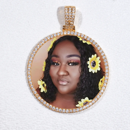 MEDIUM 3D CIRCLE CUSTOM PICTURE PENDANT