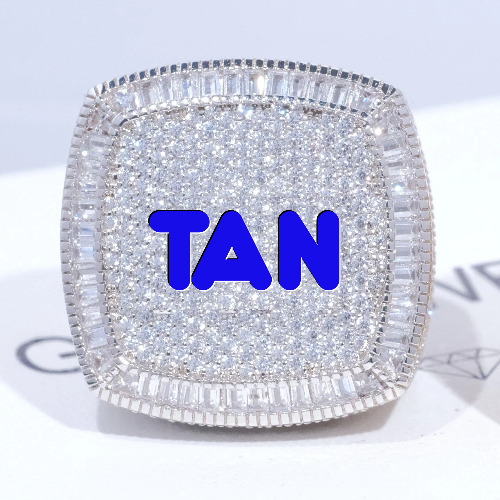 CUSTOM LETTER 3D ICED RING
