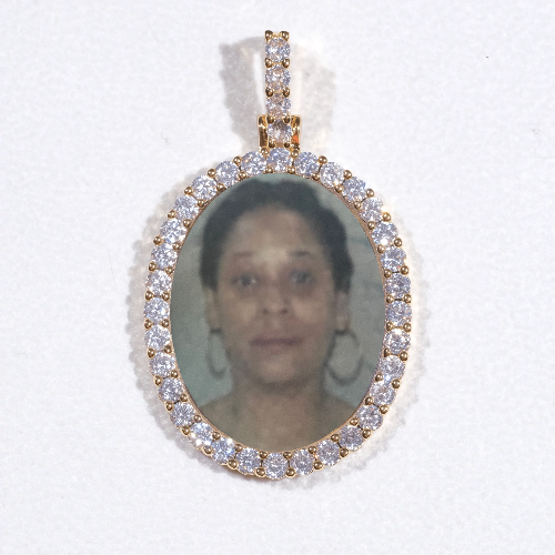 3D Oval Custom Picture Pendant