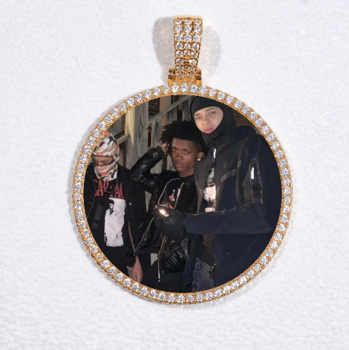 MEDIUM 3D CIRCLE CUSTOM PICTURE PENDANT