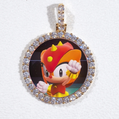 3D CIRCLE CUSTOM PICTURE PENDANT SMALL SIZE