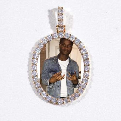 3D Oval Custom Picture Pendant