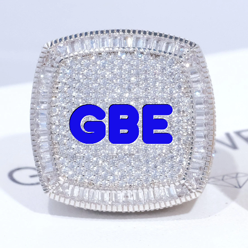 CUSTOM LETTER 3D ICED RING