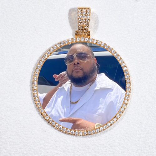 MEDIUM 3D CIRCLE CUSTOM PICTURE PENDANT