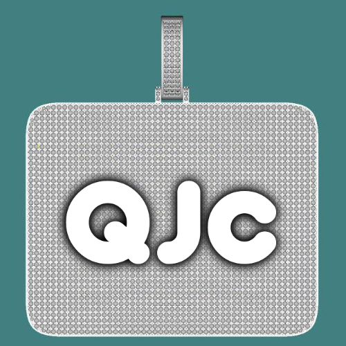 CUSTOM LETTER NECKLACE 3D BIG SQUARE