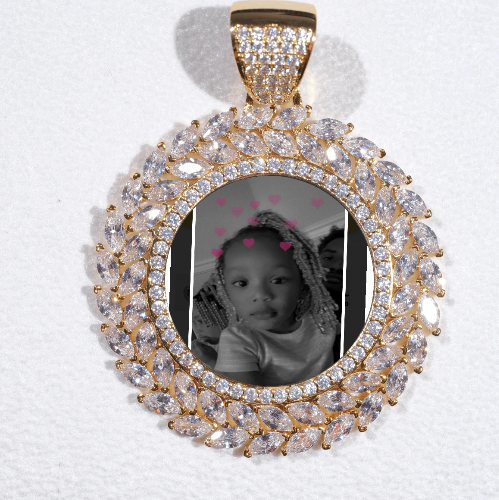 Large 3D Wheat Ear Custom Picture Pendant