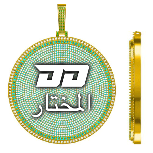 CUSTOM LETTER NECKLACE 3D BIG DISC