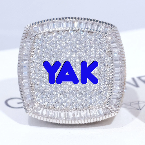 CUSTOM LETTER 3D ICED RING