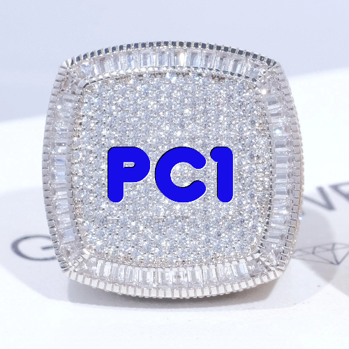 CUSTOM LETTER 3D ICED RING