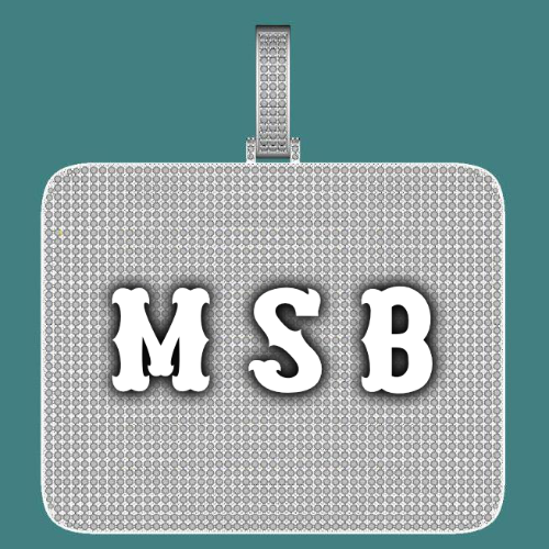 CUSTOM LETTER NECKLACE 3D BIG SQUARE