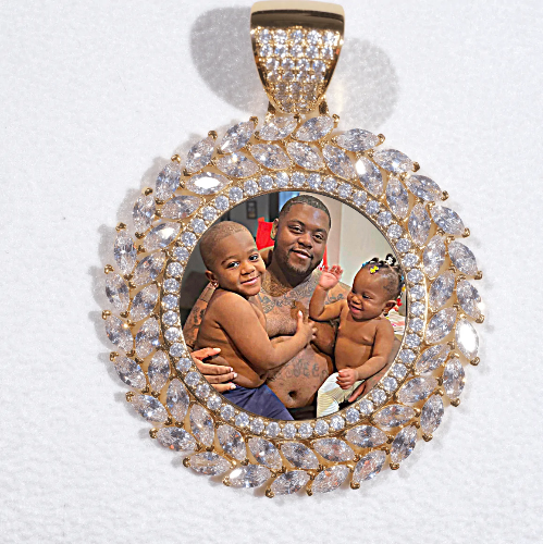 Large 3D Wheat Ear Custom Picture Pendant