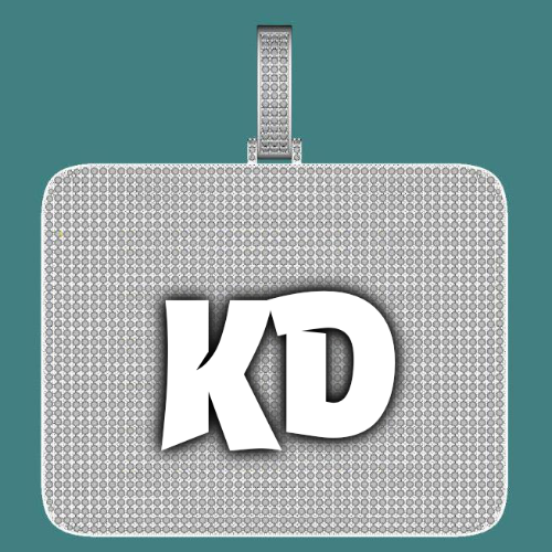 CUSTOM LETTER NECKLACE 3D BIG SQUARE