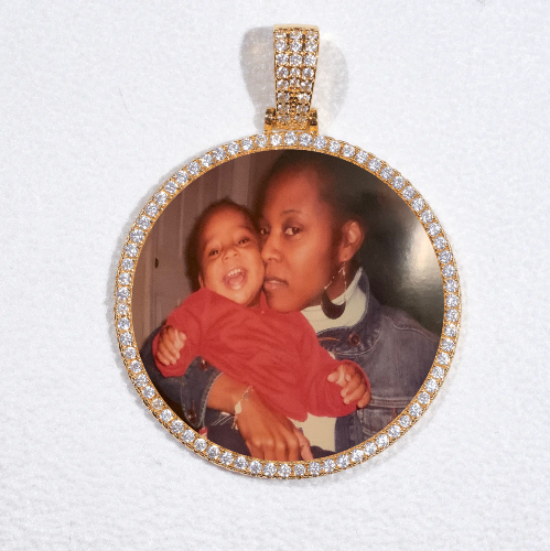 MEDIUM 3D CIRCLE CUSTOM PICTURE PENDANT