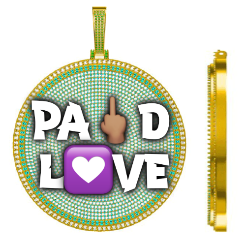 CUSTOM LETTER NECKLACE 3D BIG DISC