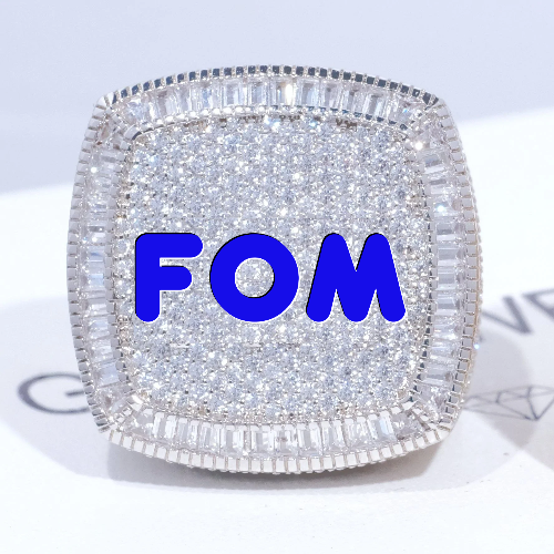 CUSTOM LETTER 3D ICED RING