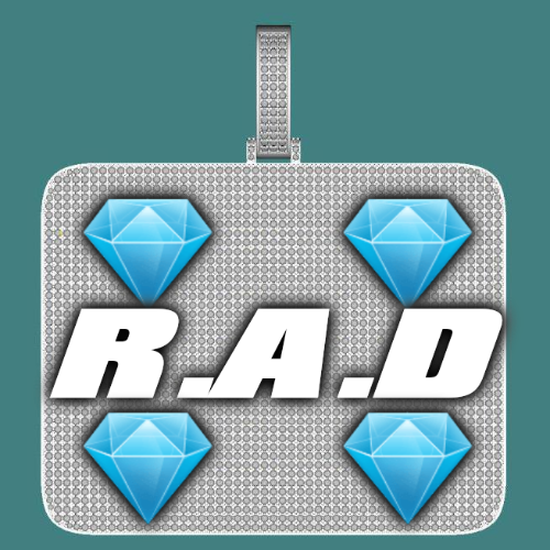 CUSTOM LETTER NECKLACE 3D BIG SQUARE