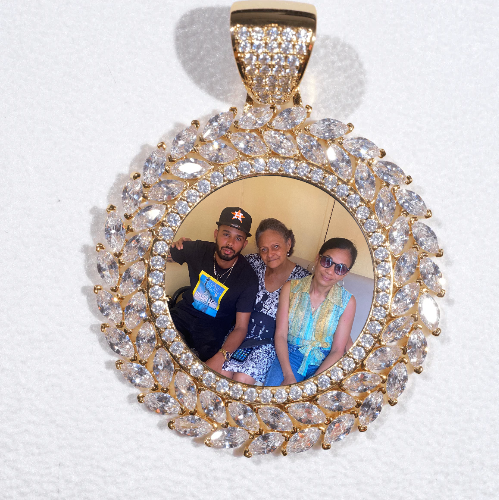 Large 3D Wheat Ear Custom Picture Pendant